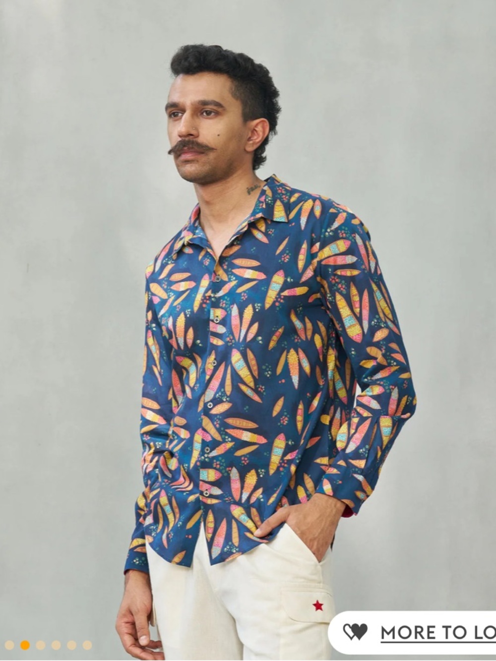 Nicobar Hakuna Button Down Shirt Multi Color Medium - Picture 3 of 12